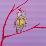 Personaje de cuento en una rama