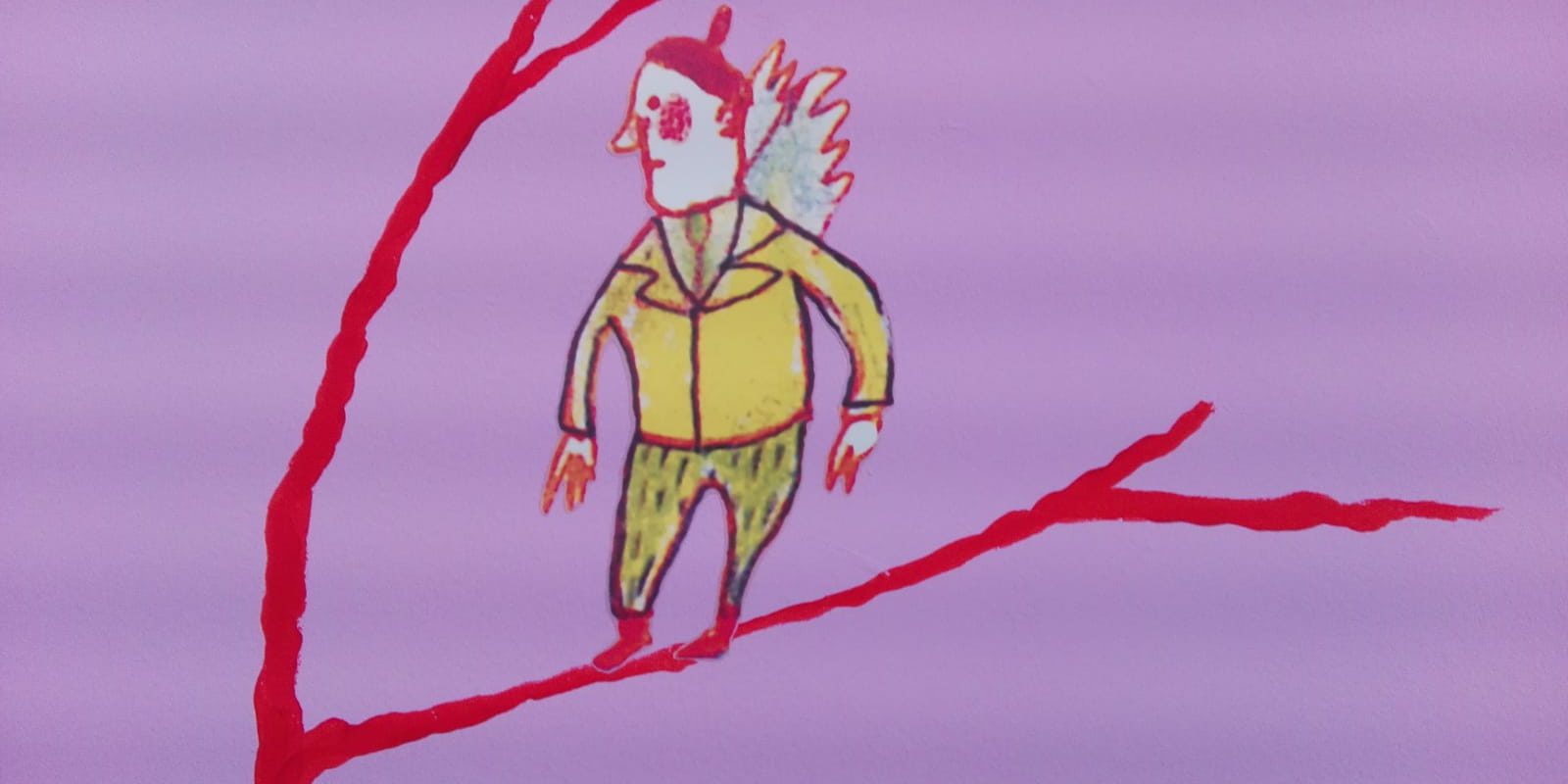Personaje de cuento en una rama