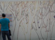 Bosque pintado en el Pabellón Infantil
