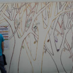 Bosque pintado en el Pabellón Infantil