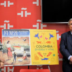 Andrea Reyes y Manuel Gil en la presentación del Cartel de la Feria del Libro de Madrid