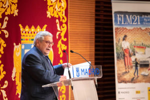 Manuel Gil, en la presentación del Dossier de Prensa con las actividades de la 80ª Edición de la Feria del Libro de Madrid 2021